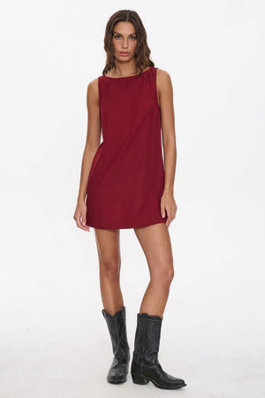 Thrills Knox Mini Dress - Garnet Red