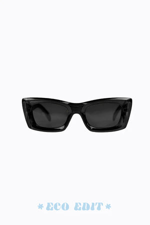 Peta + Jain Kaos Rectangle Sunglasses Black & Black