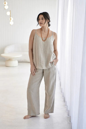 Eadie Fundamental Linen Cami Natural