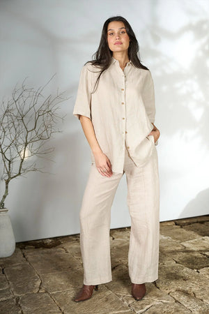 Eadie Tailored Pants Natural