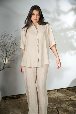 Eadie Tailored Pants Natural