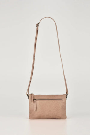 Gabee Hervey Leather Crossbody Bag Blush
