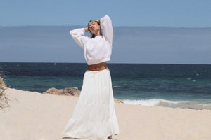 Rhythm Classic Knit Jumper White