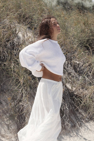 Rhythm Classic Knit Jumper White