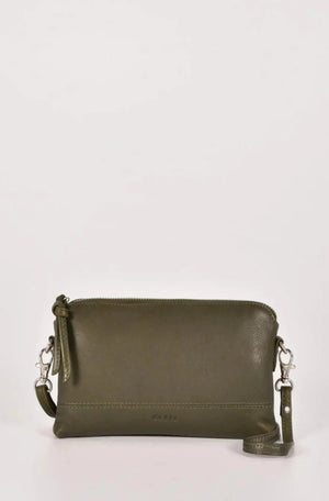 Gabee Kara Leather Bag with Strap Olive