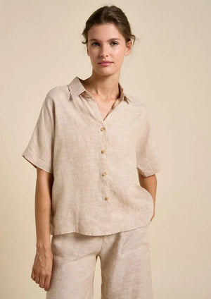 Little Lies Bondi Shirt Beige