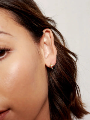 Angels Whisper Petit Diamanté 18K Gold Plated Huggies Gold