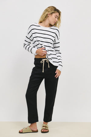Little Lies Luxe Linen Pants Black