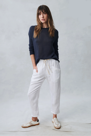 Little Lies Luxe Linen Pants White