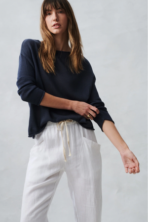 Little Lies Luxe Linen Pants White