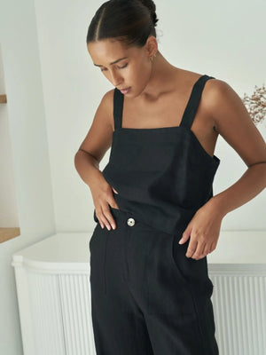 Little Lies Jude Linen Pants Black