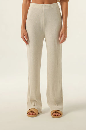 Nude Lucy Nude Lounge Ribbed Pant Cream Marle