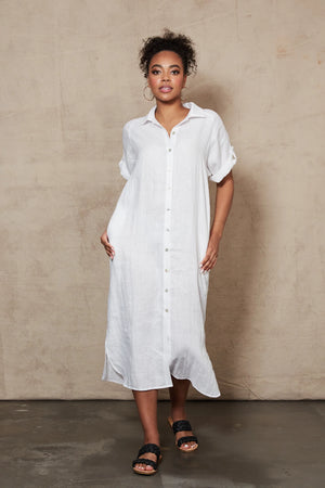 Eb & Ive Studio Shirt Dress Salt