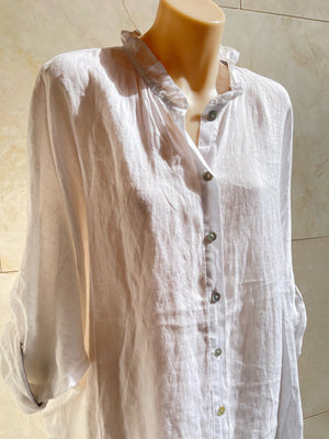 Eb & Ive Capella Frill Short Dress Salt