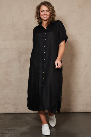 Eb & Ive Studio Shirt Dress Ebony