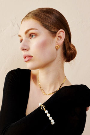 Angels Whisper Pearl T-Bar Gold Plated Bracelet