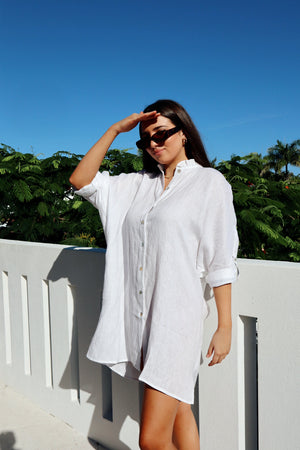 Eb & Ive Capella Frill Short Dress Salt