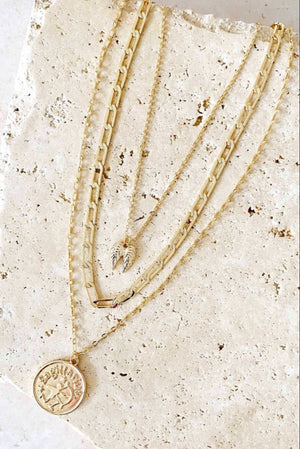 Angels Whisper Stella Twin Charm Layered Necklace