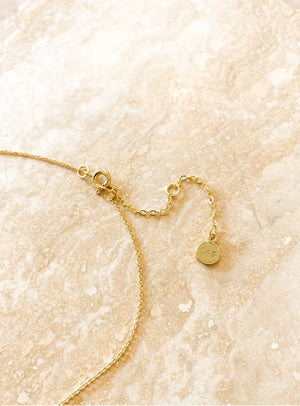 Angels Whisper Theta Gold Plated Charm Necklace