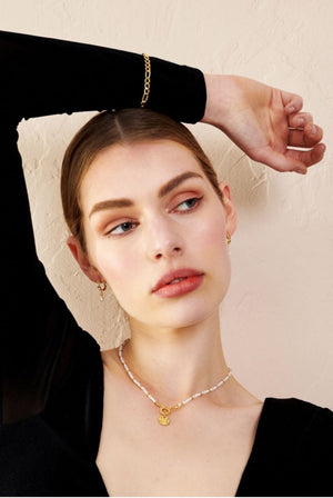 Angels Whisper Figaro Chain Gold Plated Bracelet Gold