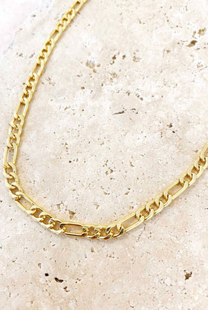 Angels Whisper Maje Figaro Gold Plated Necklace Gold