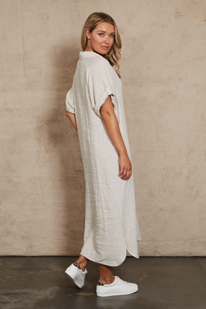 Eb & Ive Studio Shirt Dress Tusk