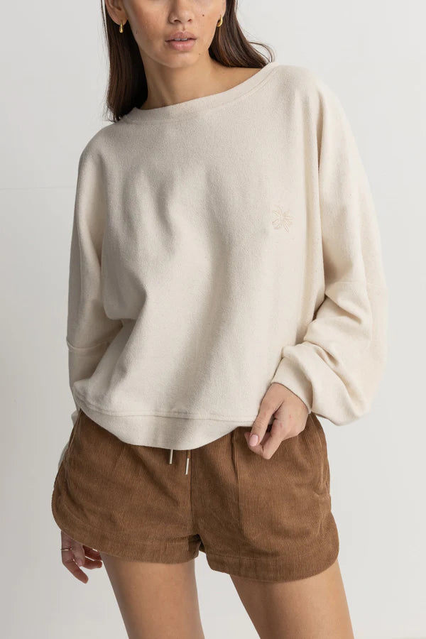 Rhythm Reverse Terry Slouch Fleece Natural