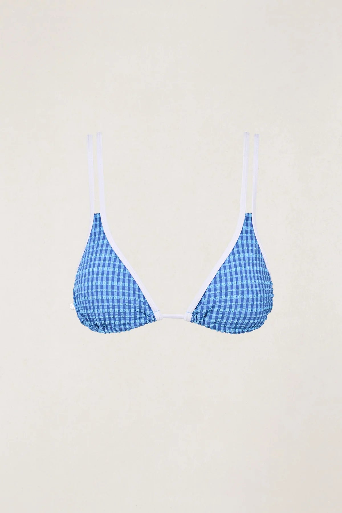 Rhythm Lola Check Double Strap Slide Tri Top Blue