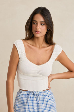 Rhythm Gracie Sweetheart Top Cream