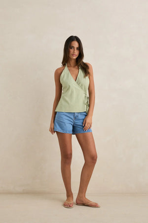 Rhytm Emi Wrap Top Palm
