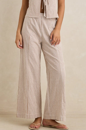Rhythm Louise Wide Leg Pant Tan