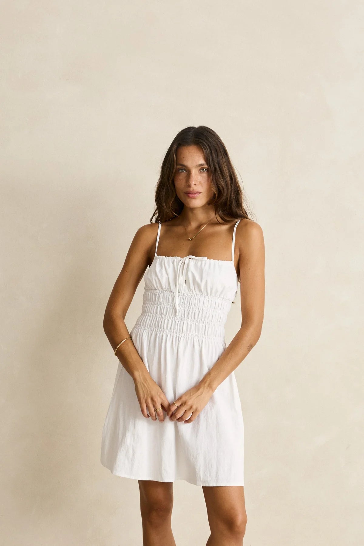 Rhythm Staple Mini Dress White