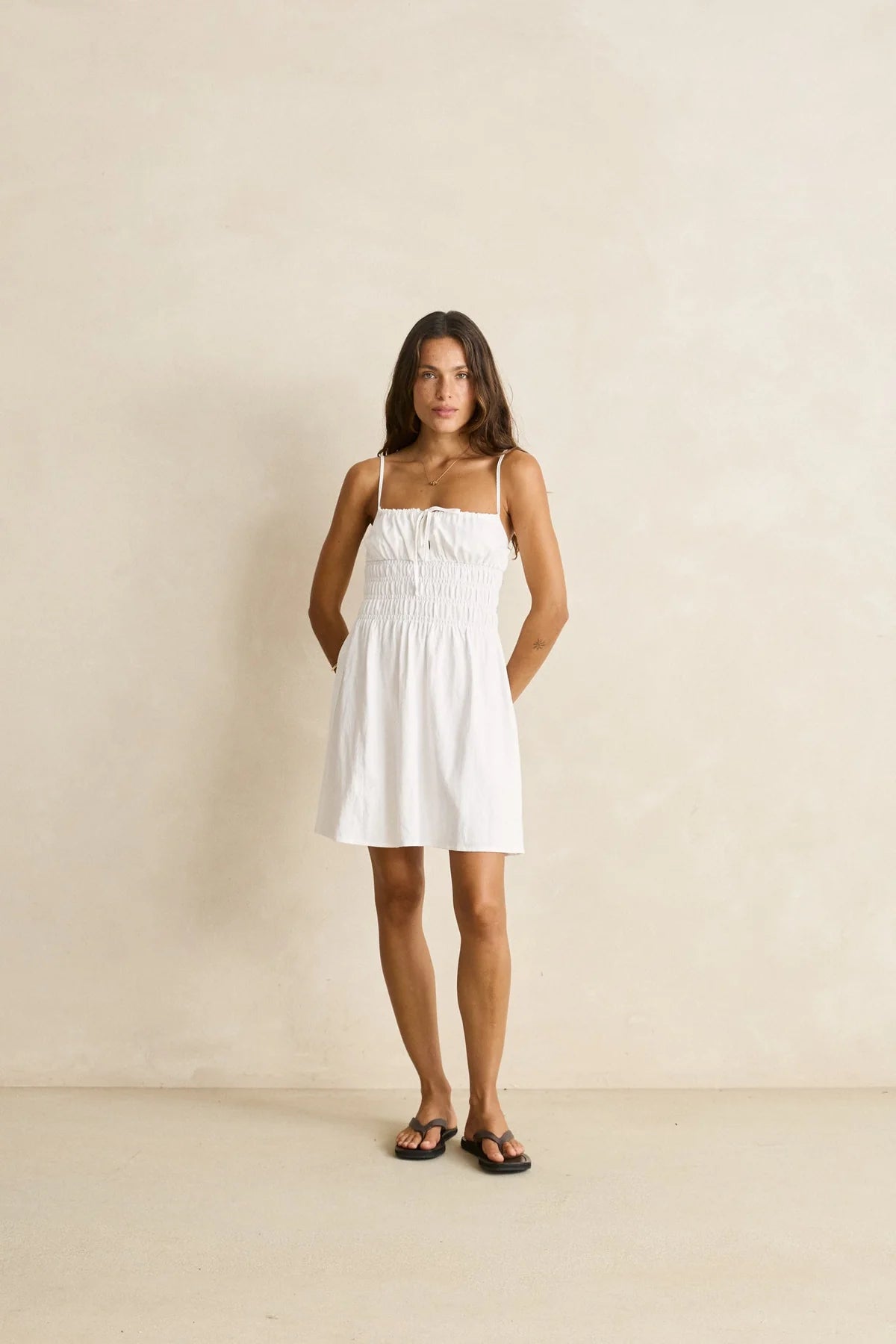 Rhythm Staple Mini Dress White