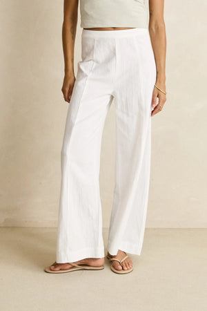 Rhythm Staple Wide Leg Pant White