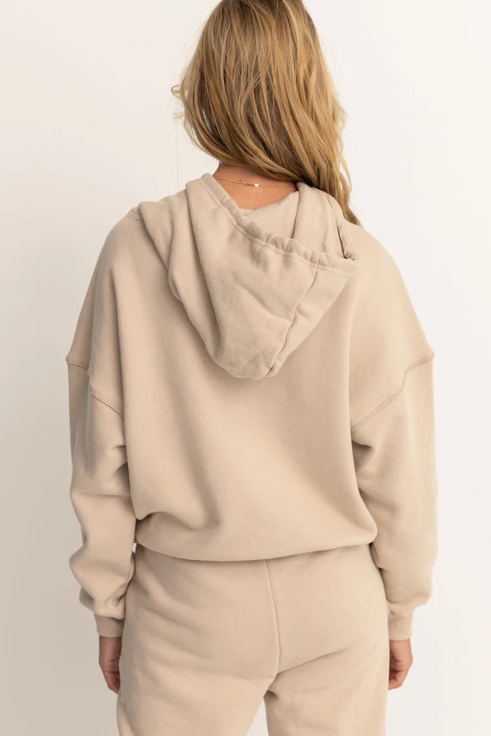 Rhythm Island Hour Hooded Fleece Ecru