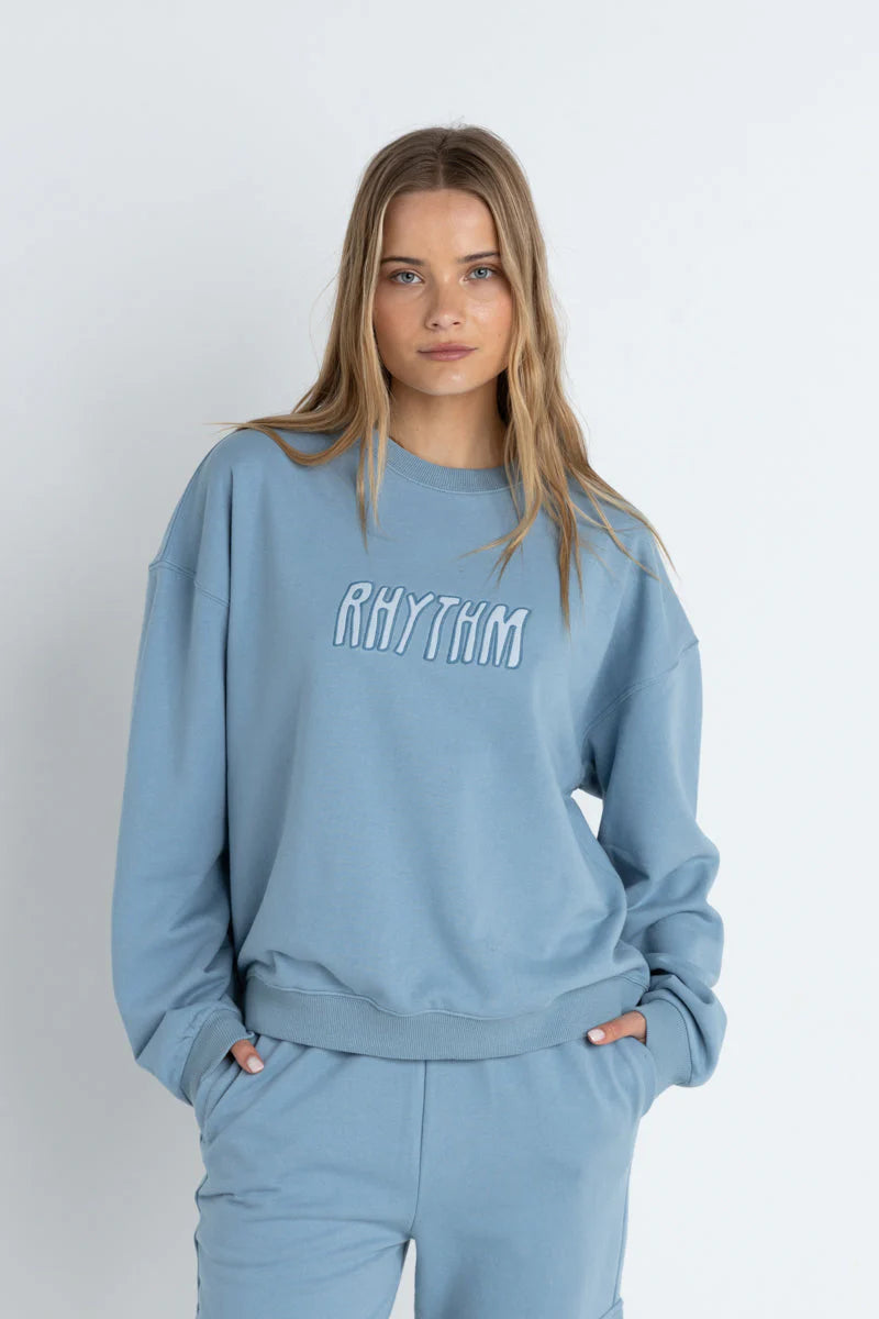 Rhythm Insider Crew Neck Fleece Dusty Blue