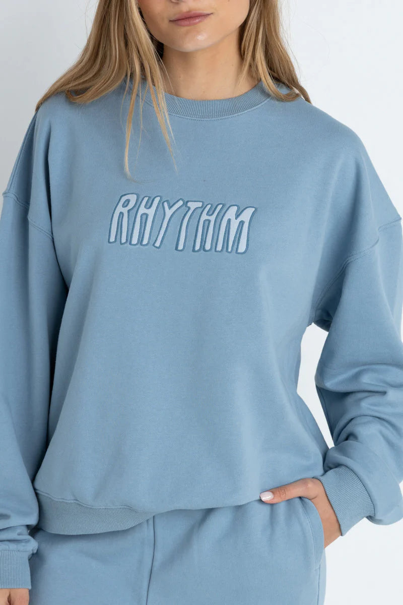 Rhythm Insider Crew Neck Fleece Dusty Blue