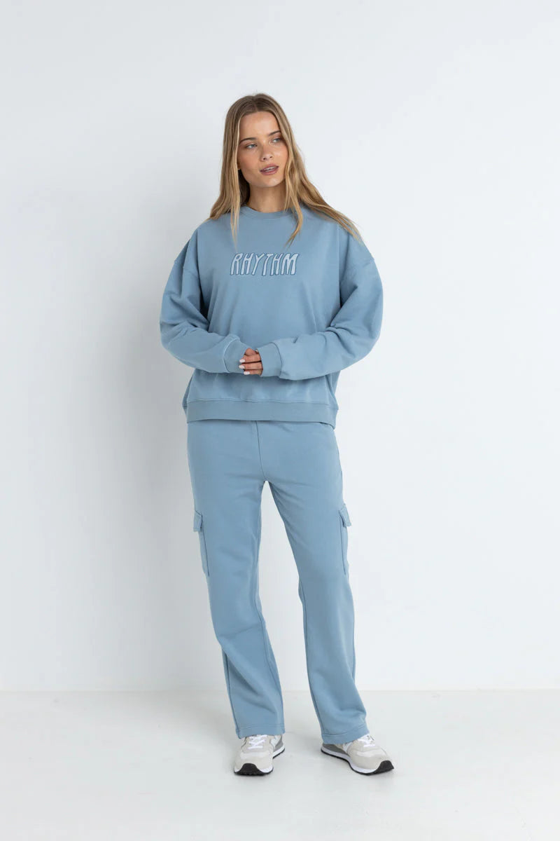 Rhythm Insider Crew Neck Fleece Dusty Blue