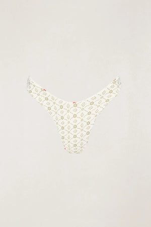 Rhythm Mila Reversible Hi Cut Pant Cream