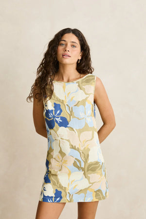 Rhythm Blanca Floral Mini Dress Olive