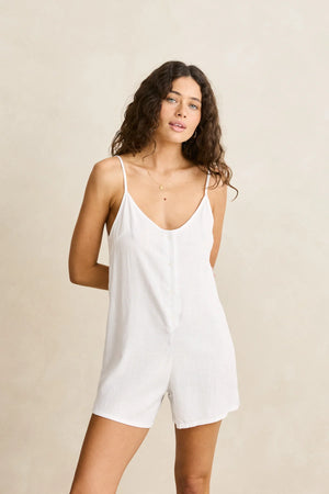 Rhythm Essential Adjustable Romper White