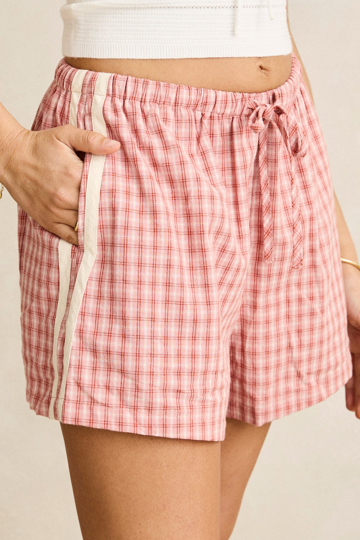 Rhythm Kirra Check Short Pink