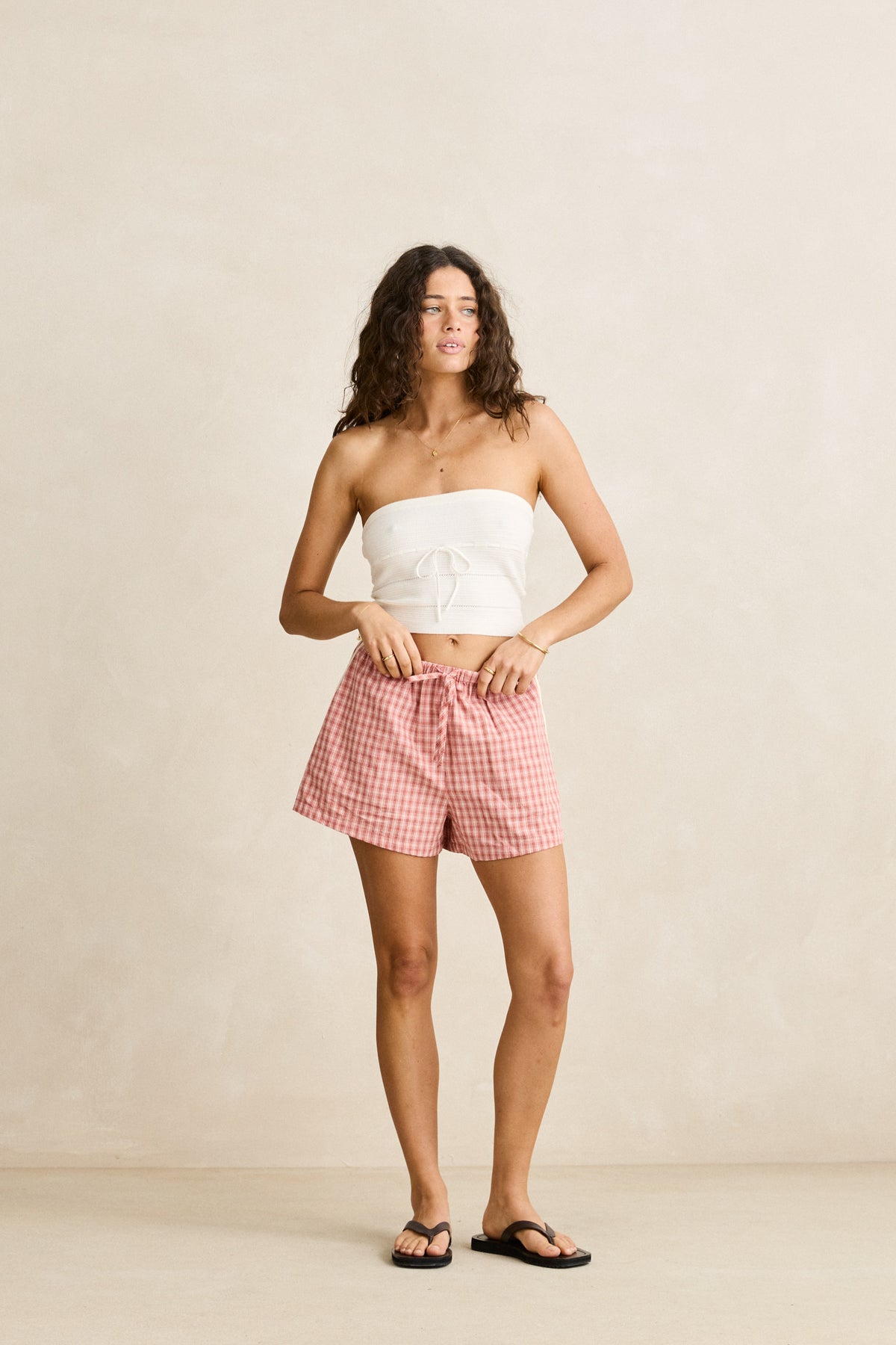 Rhythm Kirra Check Short Pink