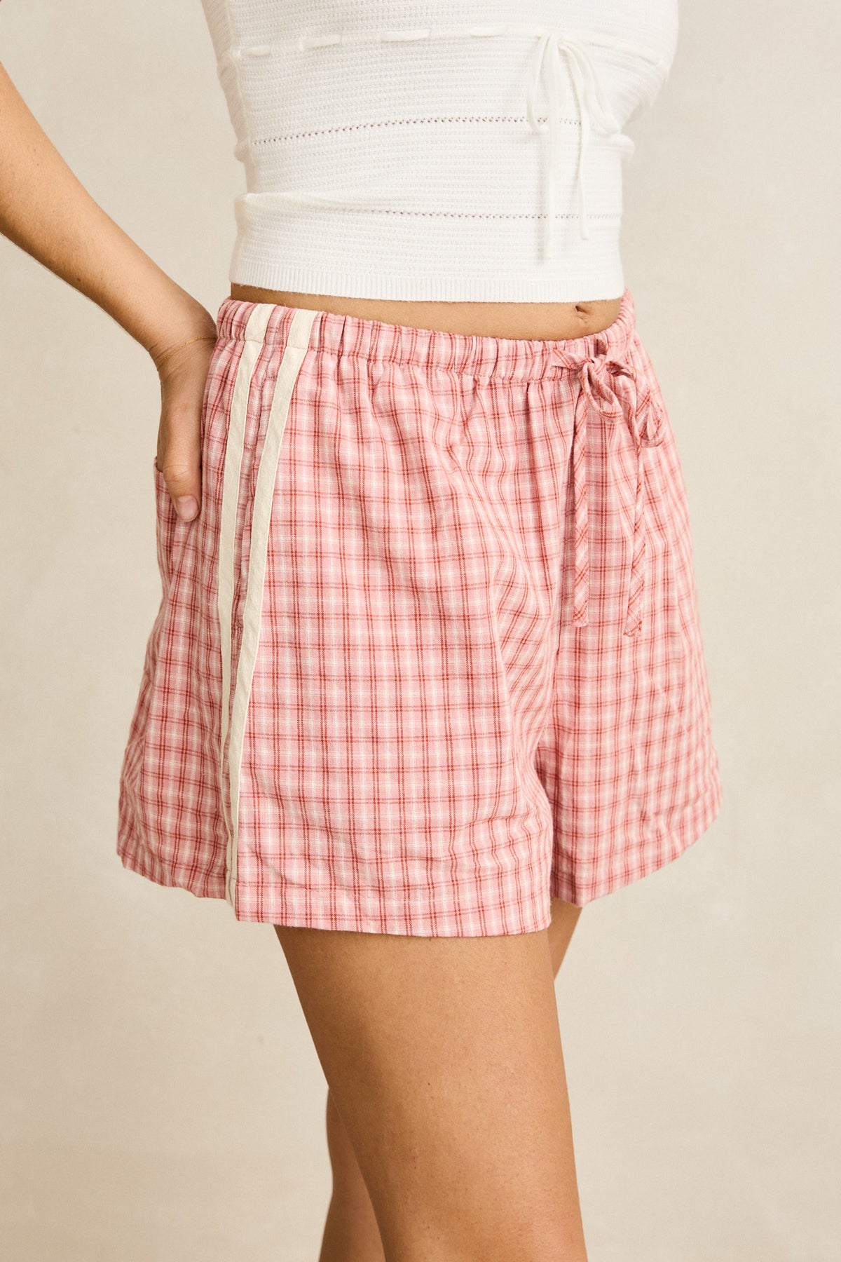 Rhythm Kirra Check Short Pink