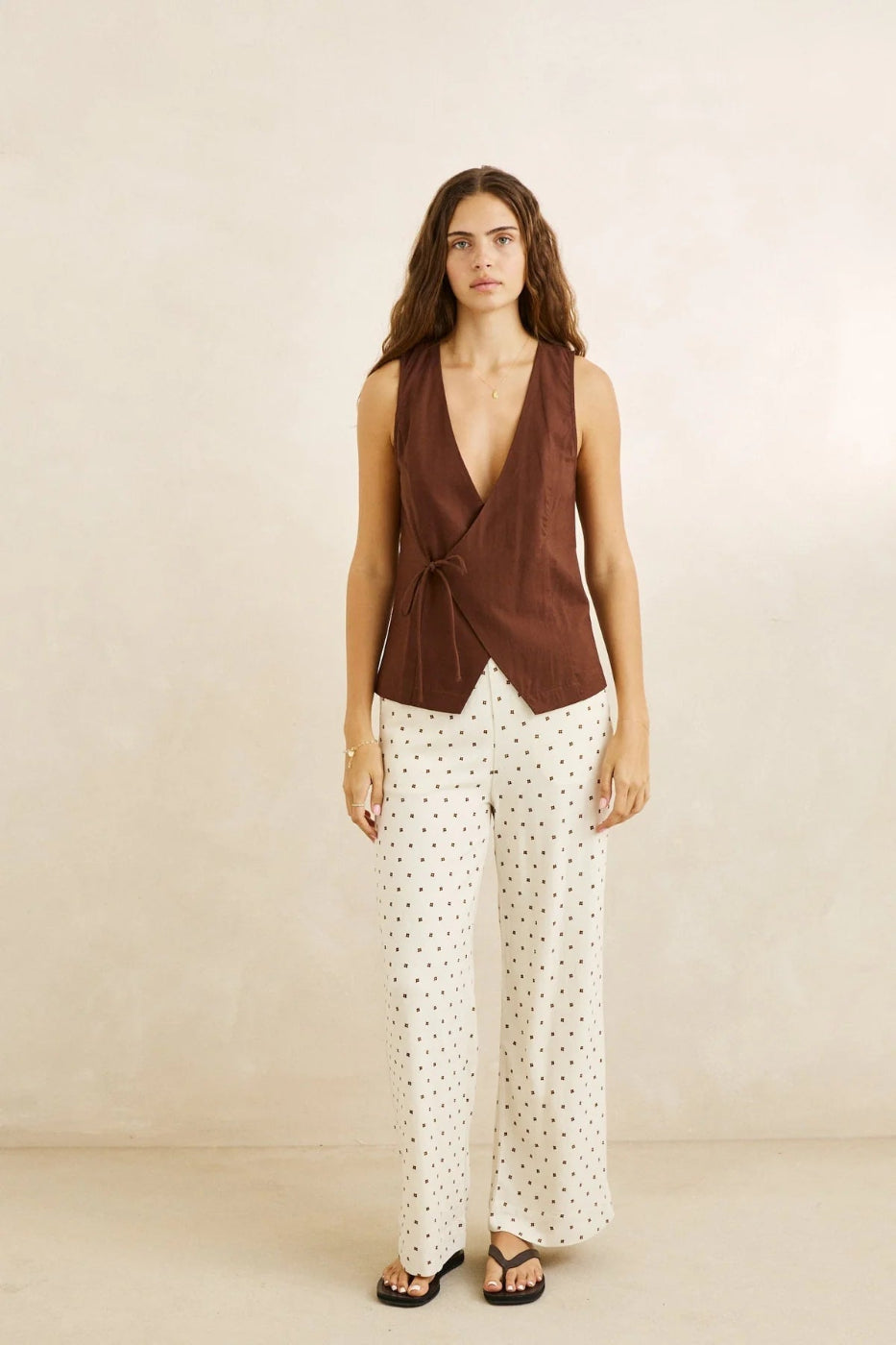 Rhythm Venice Wrap Vest Chocolate