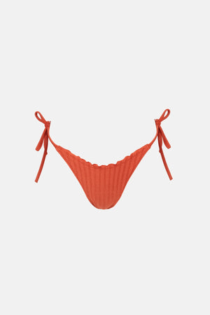 Rhythm Pacific Rib Tie Side Hi Cut Pant Fire