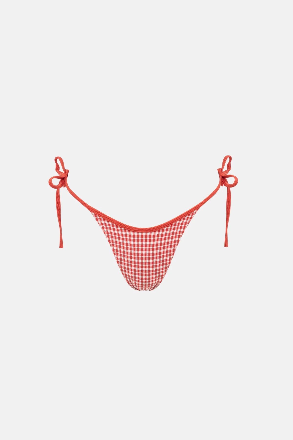 Rhythm Lola check Tie side Hi Cut Pant Fire