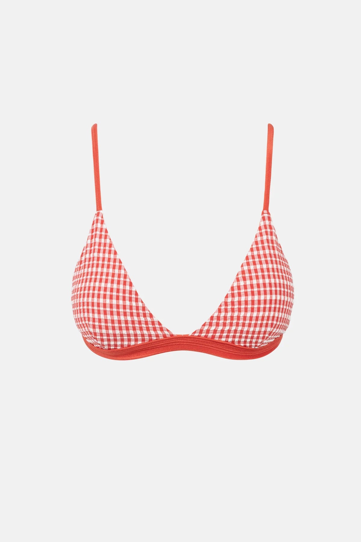 Rhythm Lola Check Bralette Top Fire
