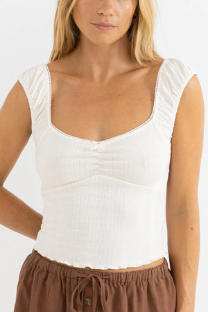 Rhythm Gracie Sweetheart Top Cream
