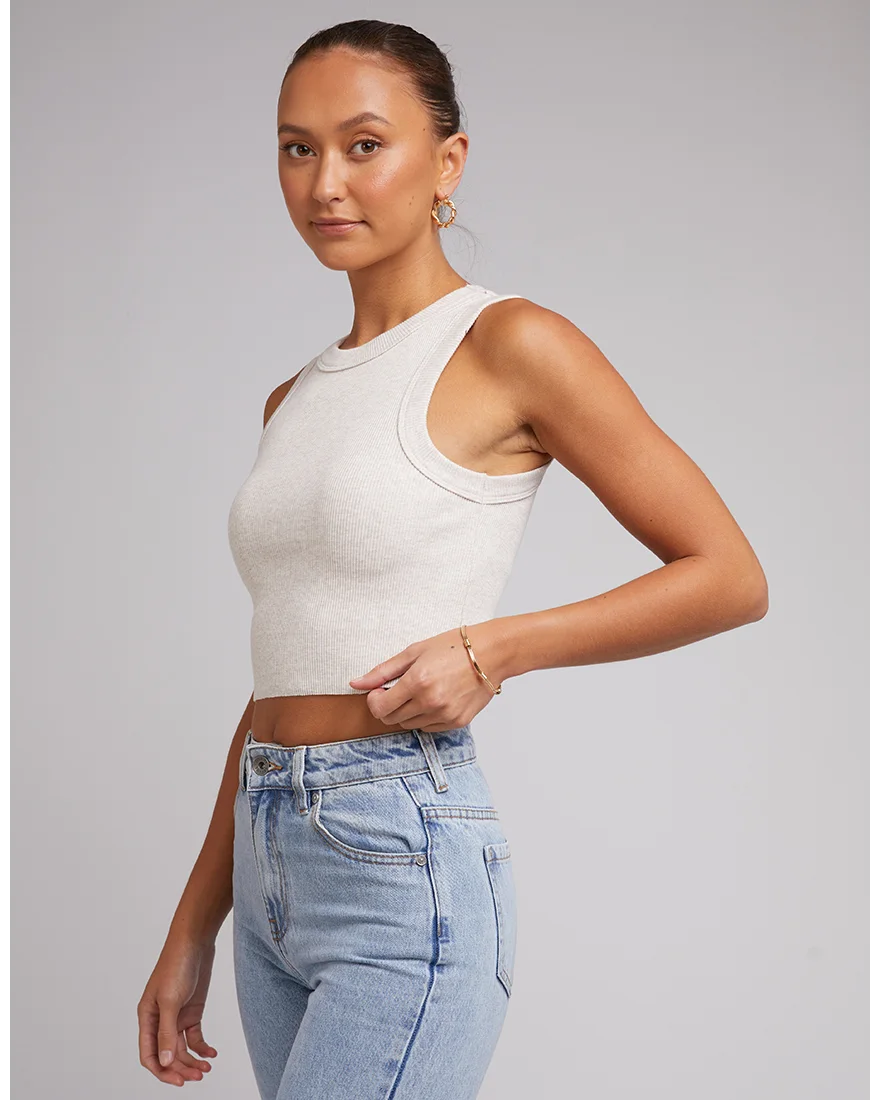 Silent Theory Pia Crop Tank Oat